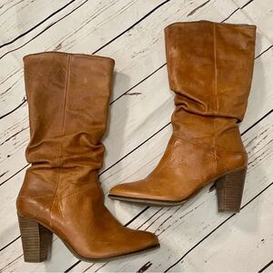 Boots Tan Leather Heeled Boots
